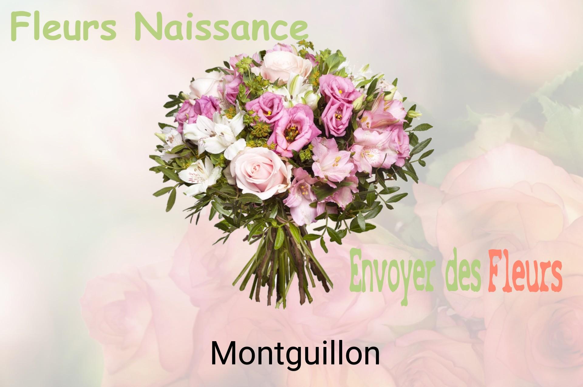 Bouquet de fleurs de naissance livré à Montguillon