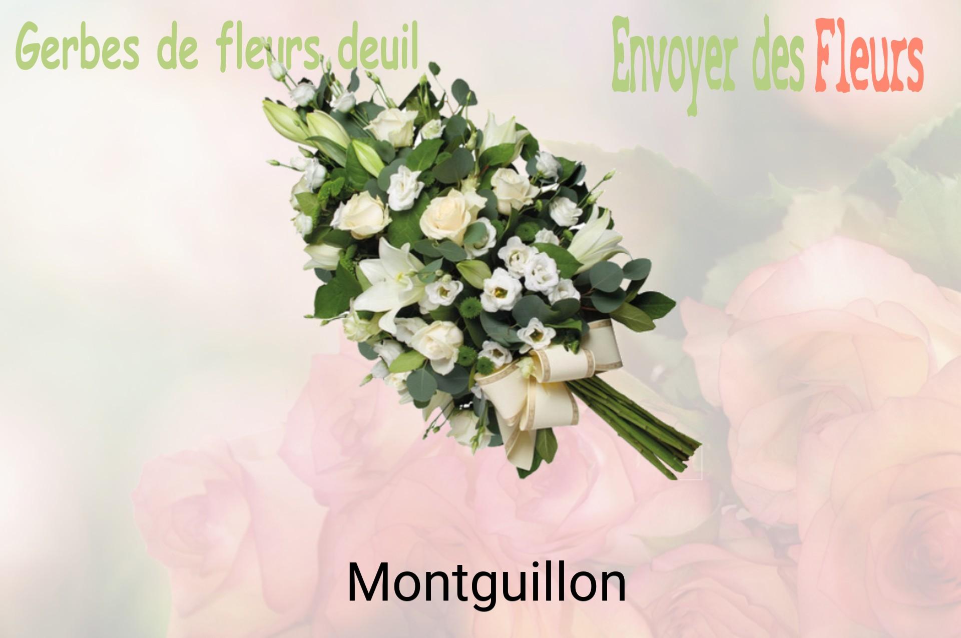 Gerbe de fleurs de deuil livrée à Montguillon